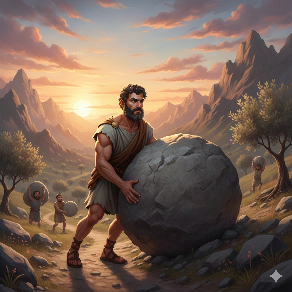 We must imagine Sisyphus happy.